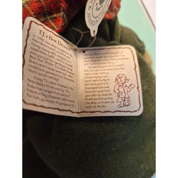 Boyds Bears Heidi Woodsbeary 918335 10" Plush Autumn Plaid - Picture 5 of 7